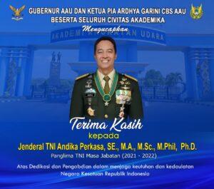 Terimakasih Kepada Jenderal TNI Andika Perkasa, S.E., M.A., M.Sc., M.Phil., Ph.D. 