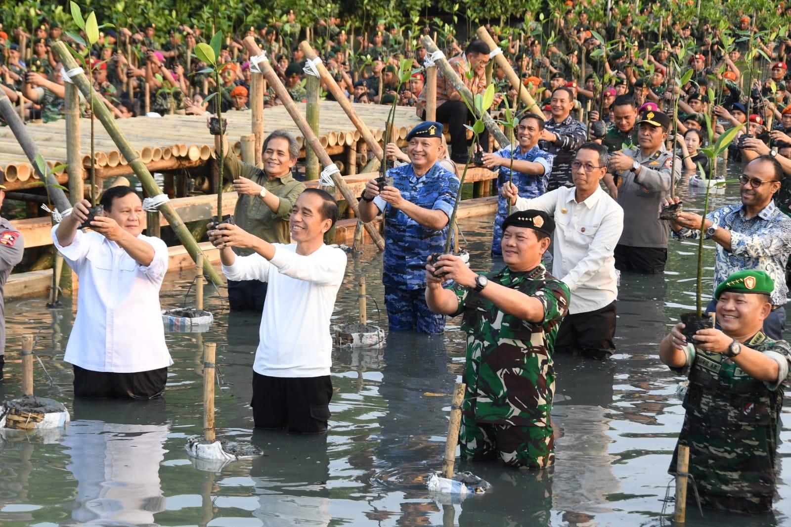 Kasau Bangga Jajaran TNI AU Berkontribusi Aktif pada Penanaman Mangrove Nasional