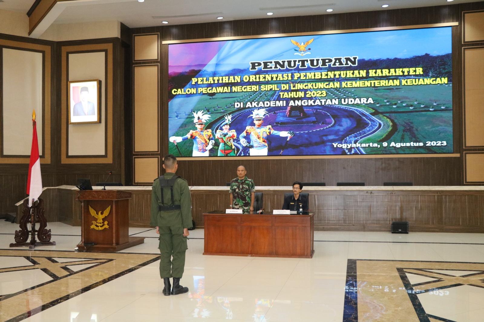 PELATIHAN PEMBENTUKAN KARAKTER CPNS KEMENKEU DI AAU DITUTUP