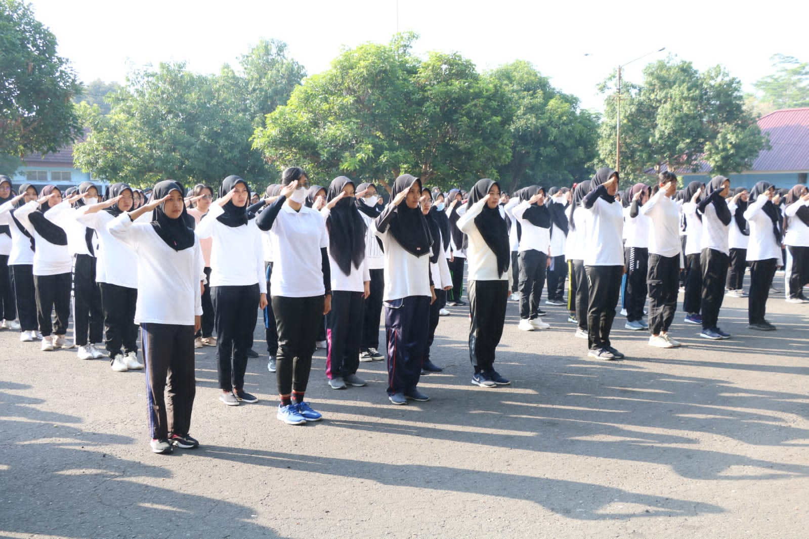 PESERTA DIKLAT BELA NEGARA LATIHAN PBB DI AAU