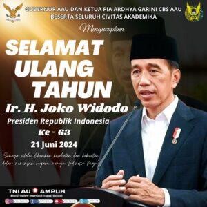 Selamat Ulang Tahun Ir. H. Joko Widodo Presiden Republik Indonesia ke-63