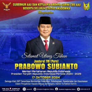 Selamat Ulang Tahun Jenderal TNI (Purn) Prabowo Subianto 