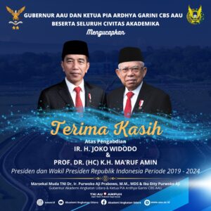 Terima kasih Atas Pengabdian  IR. H.JOKO WIDODO dan PROF. DR.(HC) K.H. MA’RUF AMIN