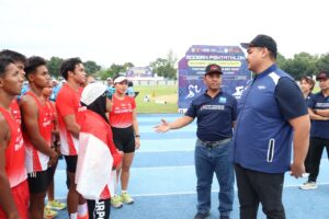 GUBERNUR AAU DAMPINGI MENPORA BERIKAN SEMANGAT PADA KEJUARAAN MODERN PENTATHLON SOUTHEAST ASIAN CHAMPIONSHIP