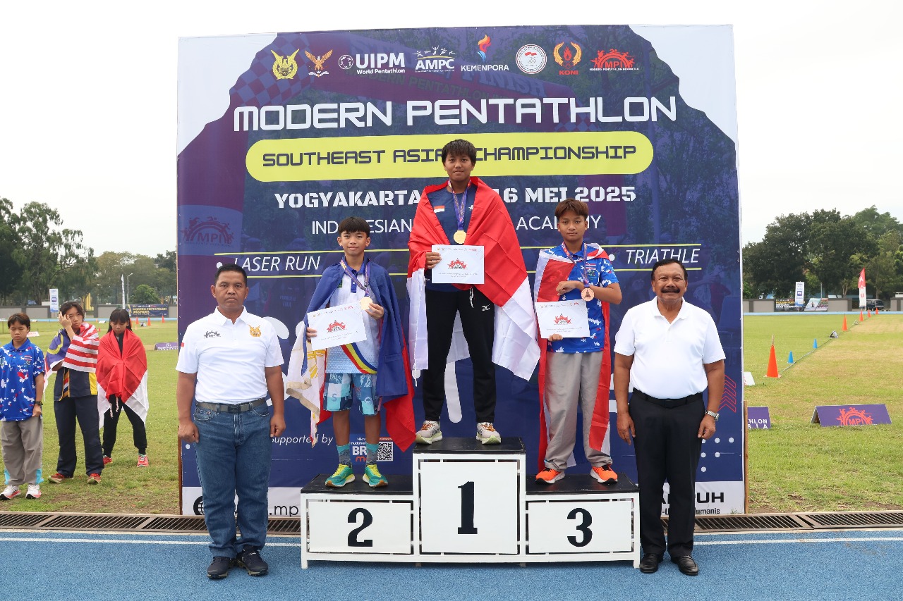 Atlet Indonesia Perkasa di Cabang Biathle Modern Pentathlon Southeast Asian Championship 2025