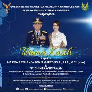 SELAMAT DAN SUKSES KEPADA MARSDYA TNI Ir. TEDI RIZALIHADI S., M.M. & NY. DEWI TEDI RIZALIHADI