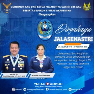 Gubernur AAU Dan Ketua PIA Ardhya Garini CBS AAU Beserta Seluruh Civitas Akademika  Mengucapkan  Dirgahayu Jalasenastri