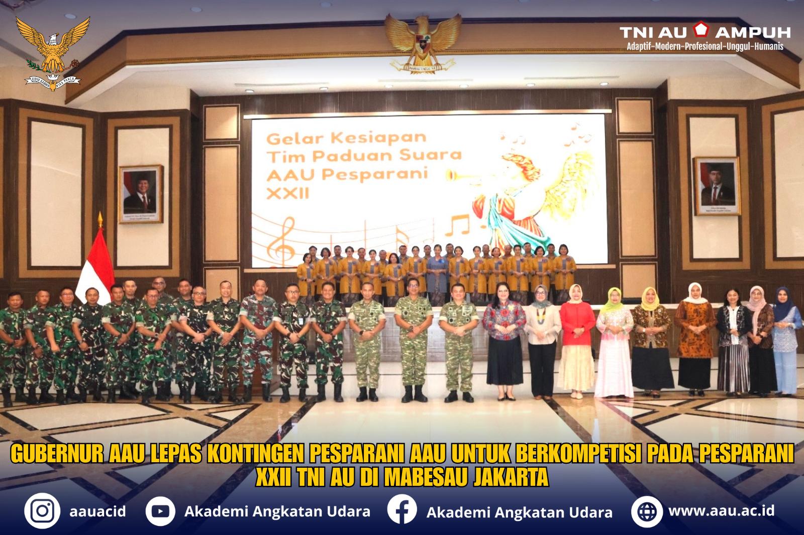 GUBERNUR AAU LEPAS KONTINGEN PESPARANI AAU,  DENGAN PESAN SEMANGAT DAN KEKOMPAKAN