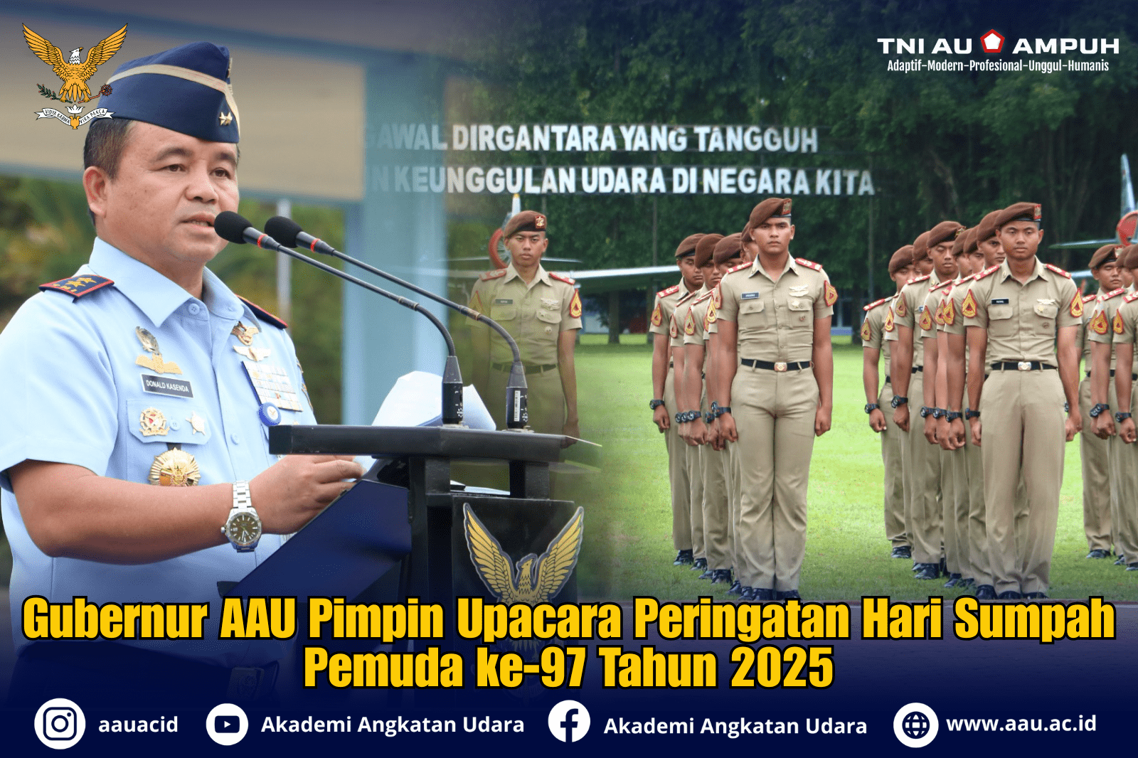 Gubernur AAU Pimpin Upacara Peringatan Hari Sumpah Pemuda ke-97 Tahun 2025