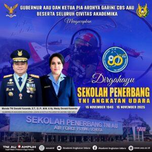 Dirgahayu  SEKOLAH PENERBANG  TNI ANGKATAN UDARA  15 NOVEMBER 1945- 15 NOVEMBER 2025