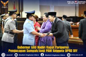 Gubernur AAU Hadiri Rapat Paripurna Pengucapan Sumpah/Janji PAW Anggota DPRD DIY