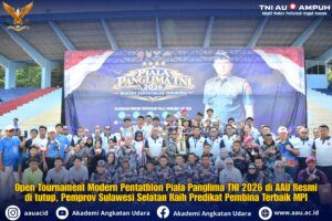 Open Tournament Modern Pentathlon Piala Panglima TNI 2026 di AAU Resmi di tutup, Pemprov Sulawesi Selatan Raih Predikat Pembina Terbaik MPI