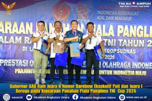 Gubernur AAU Raih Juara II Barebow Eksekutif Pati dan Juara I Beregu, pada Kejuaraan Panahan Piala Panglima TNI Cup 2026